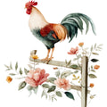 Farmhouse Chicken Decor Fabric Panel 14