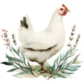 Farmhouse Chicken Decor Fabric Panel 15