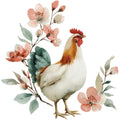 Farmhouse Chicken Decor Fabric Panel 2