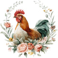 Farmhouse Chicken Decor Fabric Panel 20