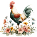 Farmhouse Chicken Decor Fabric Panel 21