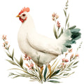 Farmhouse Chicken Decor Fabric Panel 28