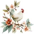 Farmhouse Chicken Decor Fabric Panel 38