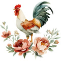 Farmhouse Chicken Decor Fabric Panel 39