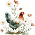 Farmhouse Chicken Decor Fabric Panel 46