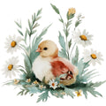 Farmhouse Chicken Decor Fabric Panel 48