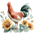 Farmhouse Chicken Decor Fabric Panel 51