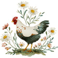 Farmhouse Chicken Decor Fabric Panel 8