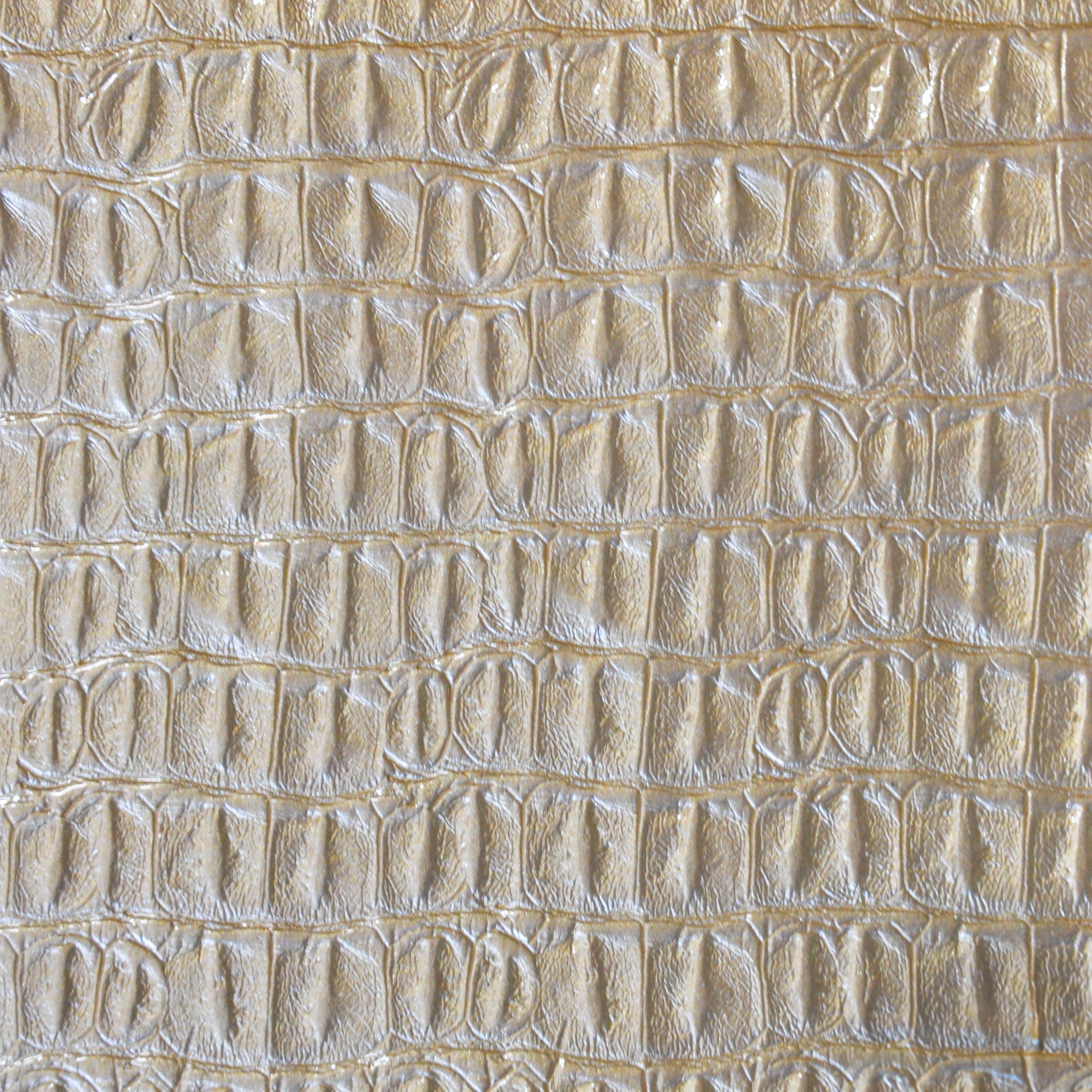 Faux Crocodile Vinyl Fabric, 17 in. X 36 in.  Embossed Vegan Leather for DIY Crafts, Home Decor