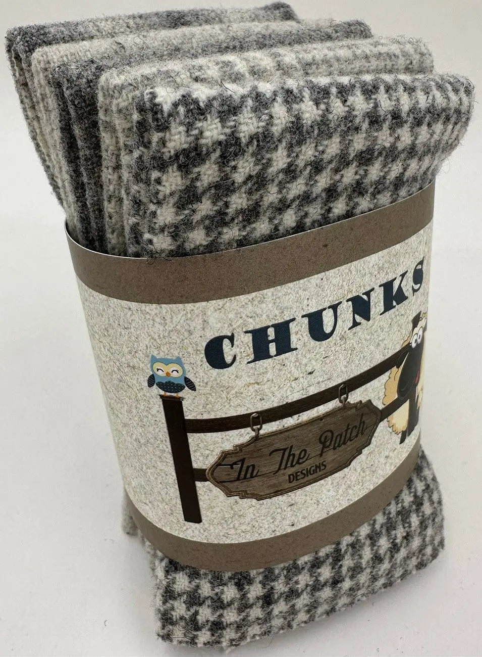 Felted Greys Wool Chunks 5pc 9in x 10in