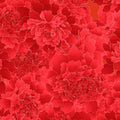 Flame Monochromatic Peony 118" Peony Paradise Cotton Wideback Fabric Per Yard