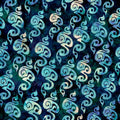 Flamenco - Squiggle - Blue 44" / 45" Fabric Per Yard