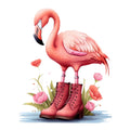 Flamingos in Boots Fabric Panel 5