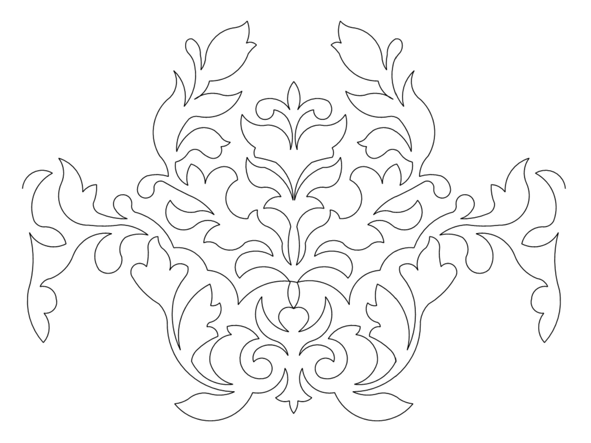 Fleur Digital E2E Pantograph for Quilting
