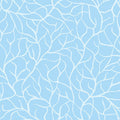 Flora & Fauna: Midnight - Branches - Sky Blue 44" / 45" Fabric Per Yard