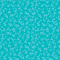 Flora & Fauna: Midnight - Leaves - Turquoise 44" / 45" Fabric Per Yard