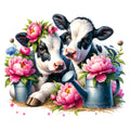 Floral Cows Fabric Panel 7