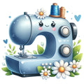 Floral Cute Sewing Machine Fabric Panel 11