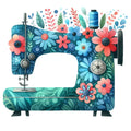 Floral Cute Sewing Machine Fabric Panel 15