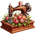 Floral Cute Sewing Machine Fabric Panel 16