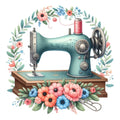 Floral Cute Sewing Machine Fabric Panel 19