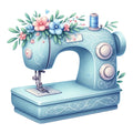 Floral Cute Sewing Machine Fabric Panel 25