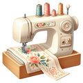 Floral Cute Sewing Machine Fabric Panel 7