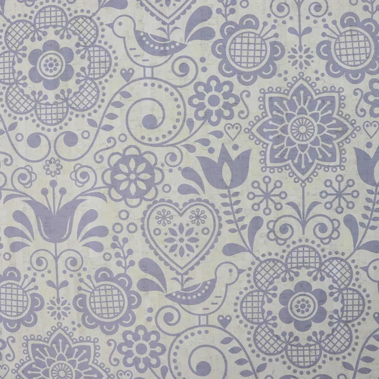 Floral Folk Art Pro Cork 1/2 Yard