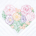 Floral Heart 18in Quilt Blocks