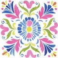 Floral Kaleidoscope Fabric Panel 15