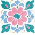 Floral Kaleidoscope Fabric Panel 19