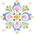 Floral Kaleidoscope Fabric Panel 22