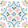 Floral Kaleidoscope Fabric Panel 3