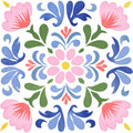Floral Kaleidoscope Fabric Panel 38