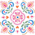 Floral Kaleidoscope Fabric Panel 4