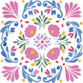 Floral Kaleidoscope Fabric Panel 41