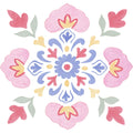 Floral Kaleidoscope Fabric Panel 45