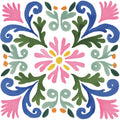 Floral Kaleidoscope Fabric Panel 6