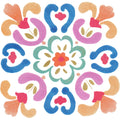 Floral Kaleidoscope Fabric Panel 8