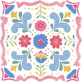 Floral Kaleidoscope Fabric Panel 9