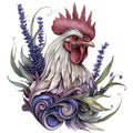 Floral Rooster Fabric Panel 14