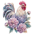 Floral Rooster Fabric Panel 16