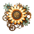 Floral Steampunk Fabric Panel 1