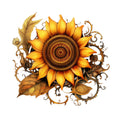 Floral Steampunk Fabric Panel 12