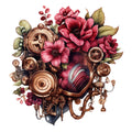 Floral Steampunk Fabric Panel 21