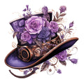 Floral Steampunk Fabric Panel 25
