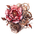 Floral Steampunk Fabric Panel 31