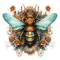 Floral Steampunk Fabric Panel 34