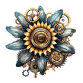 Floral Steampunk Fabric Panel 36