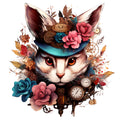 Floral Steampunk Fabric Panel 38